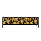 Versace Home furniture with signature Medusa and La Greca detailing, available at Royal Interiors Singapore.