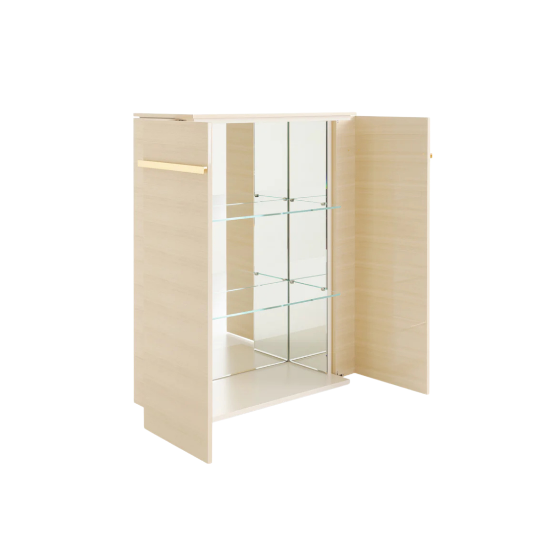 Versace Home furniture with signature Medusa and La Greca detailing, available at Royal Interiors Singapore.