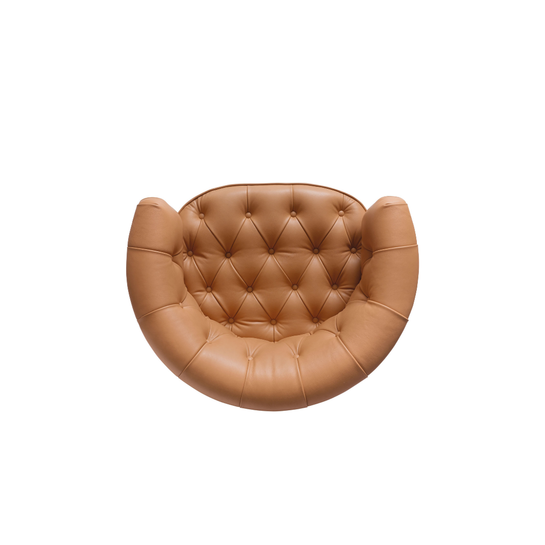 Luxury lounge armchair from Royal Interiors Singapore — designer seating crafted for modern comfort and timeless style.