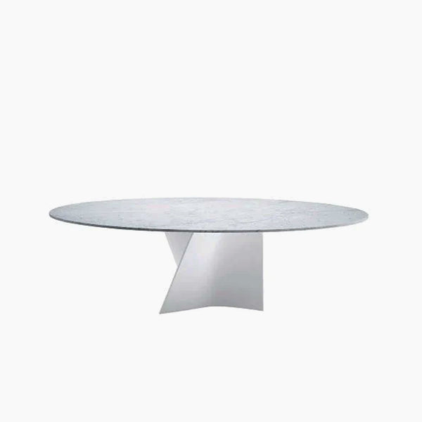 Elica oval marble dining table