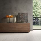 QLOCKTWO luxury word clock in contemporary interior setting, available at Royal Interiors Singapore