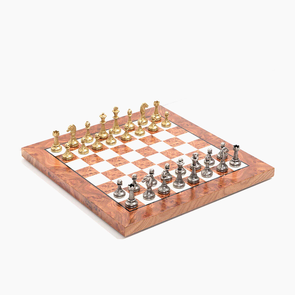 Zinc + Elm Briar Wood Chess Set